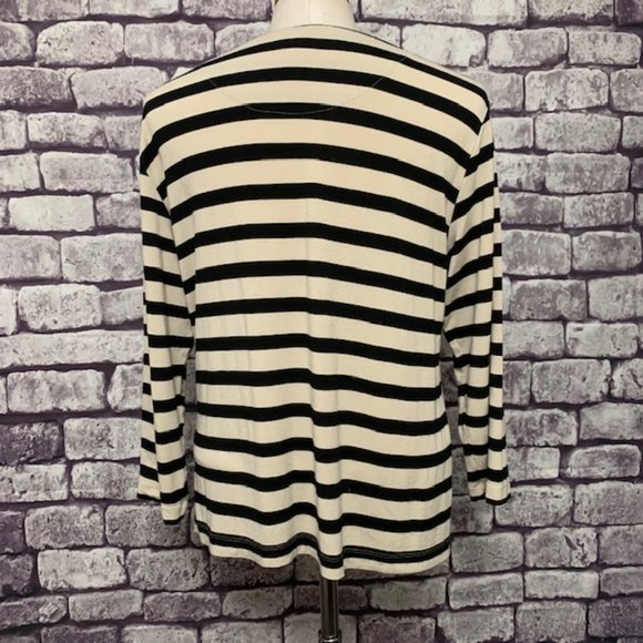 Chico's Striped Top Size Large - Picture 6 of 9